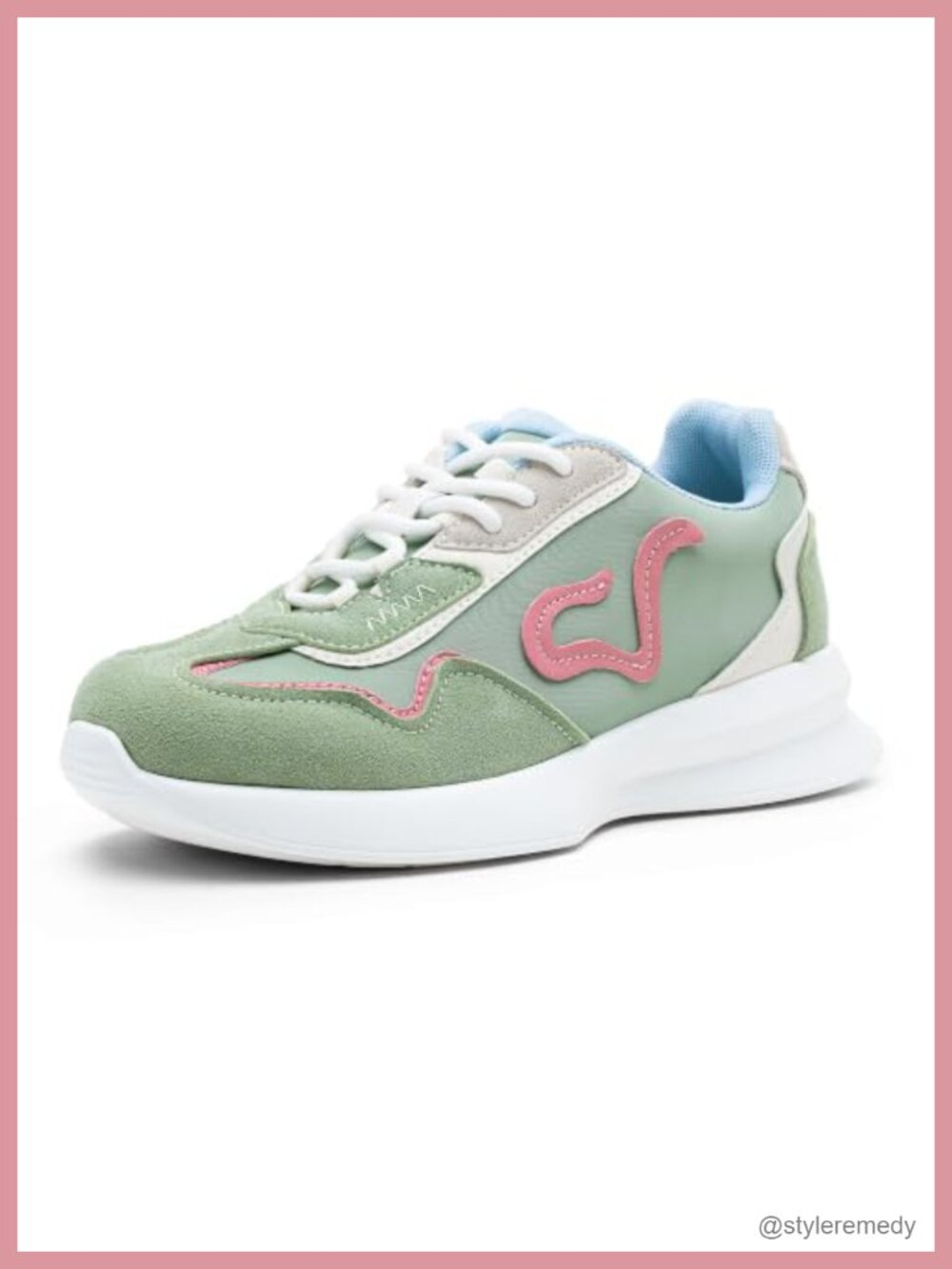 Women's Retro Fashion Sneakers Platform Walking Shoes Memory Foam Lace-Up